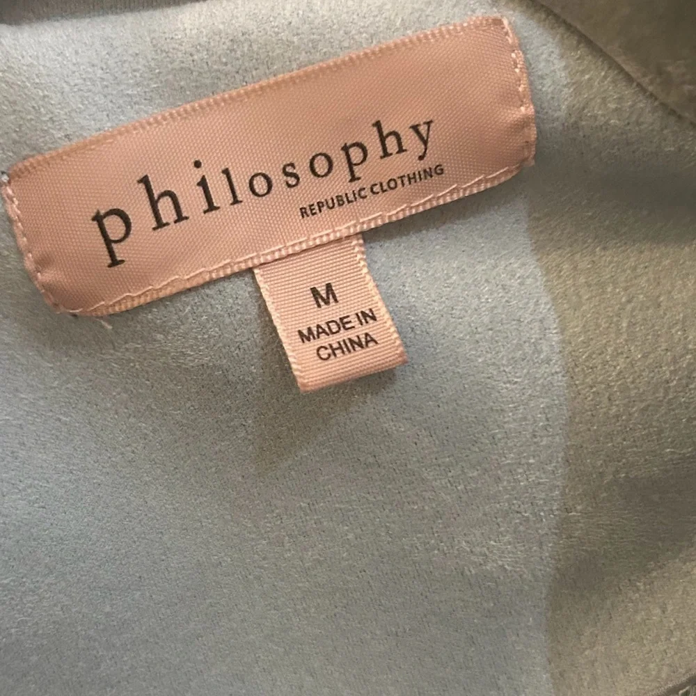 philosophy Blue Women's Faux Leather Jacket - Picture 5 of 10